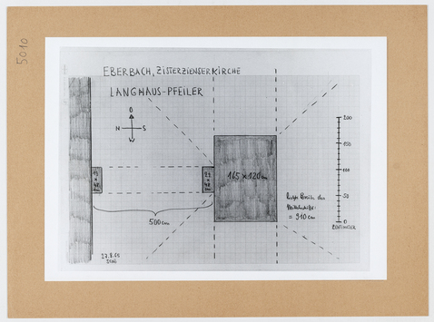 Vorschaubild Eberbach: Zisterzienserklosterkirche, Langhauspfeiler. Skizze Wolfgang Schöne 1965